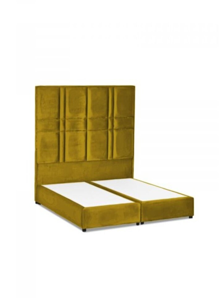 House One Narjis | Velvet Bed Frame - Gold  - Image 1