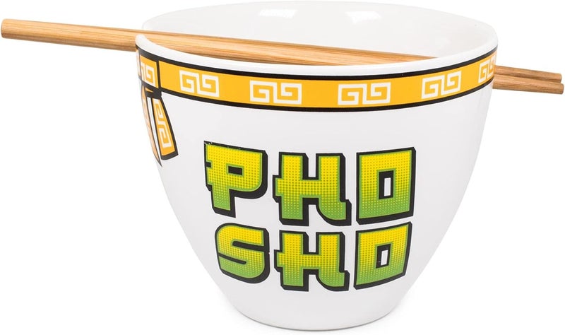 Toynk وعاء بوم تريندز بوب فوه شو نودلز رامين الفوري مع عيدان الطعام 16 أونصة مجموعة أوعية رامين سيراميك مجموعة أدوات المائدة المنزلية والمطبخ قابلة للاستخدام في الميكروويف هدايا وأدوات المطبخ القابلة للجمع - Image 3