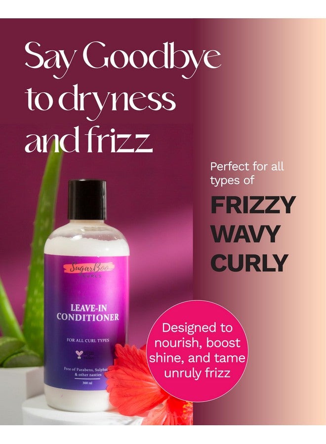 SugarBoo Curls Leave-In Conditioner for Curly & Wavy Hair | Hydrating & Frizz Control | Sulfate & paraben-Free | Vegan & Curly Friendly | 300ml - Image 3