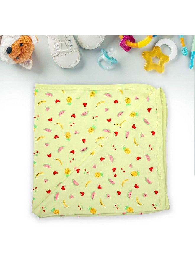 Luvlap منشفة أطفال بغطاء رأس من القطن للمواليد الجدد؛ مقاس كبير 75 سم × 75 سم؛ ناعمة وآمنة وصديقة للبشرة؛ مثالية للمواليد الجدد من سن 0 إلى 12 شهرًا؛ خفيفة الوزن وسهلة السفر بطبعة أناناس باللون الأصفر - Image 5