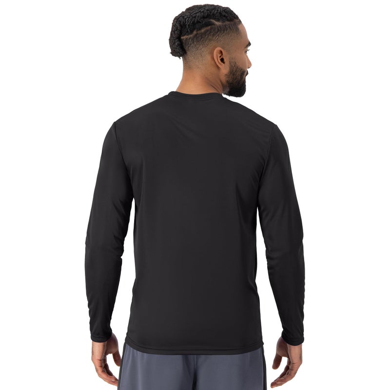 Hanes Men's Long Sleeve Cool Dri T-Shirt UPF 50+, Small, 2 Pack ,Black - Image 3
