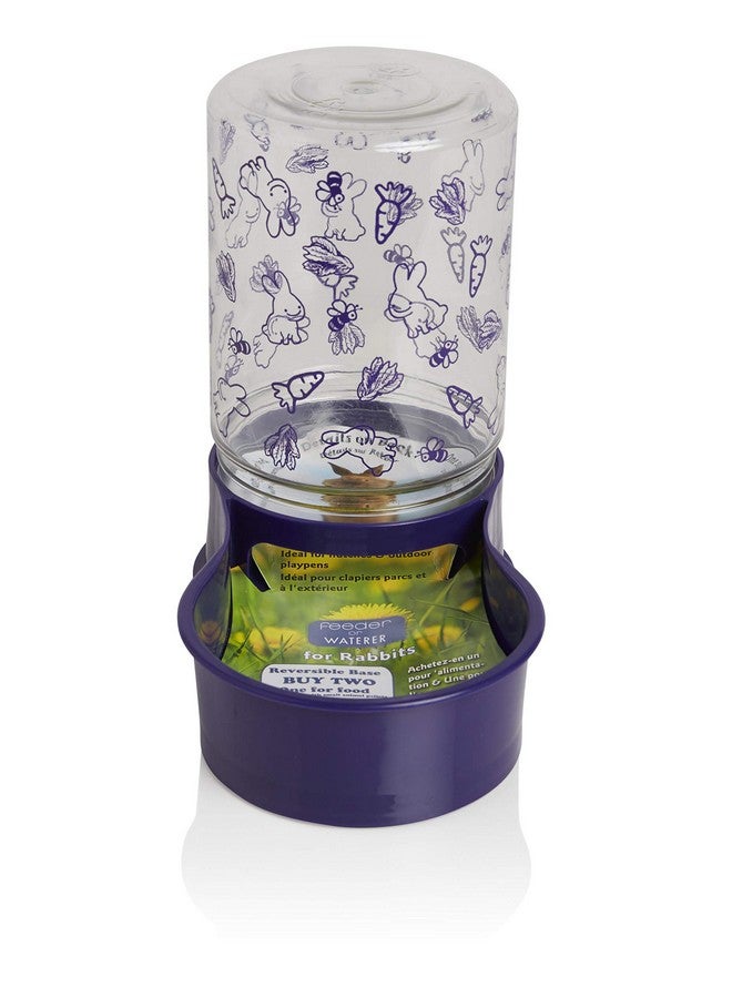 Lixit Reversible Waterer/Feeder for Rabbits and Other Small Animals. (Pack of 1) - Image 1