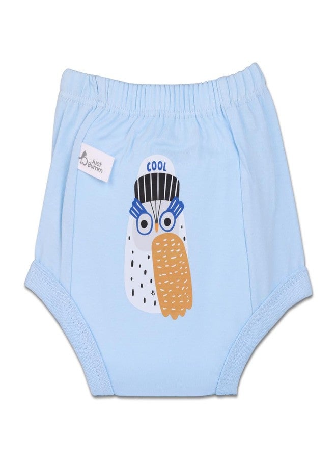 Just Bumm Potty Pants for Toddlers, Pull-up Padded Underwear with 4 layers of Organic Cotton Padding & Cotton Inner, Ideal for Potty Training 2-3 Year Babies (Hip Hoot) - Image 1