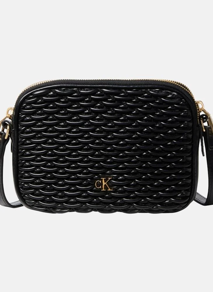 CALVIN KLEIN Pleated Double Zip Camerï»¿A Bag