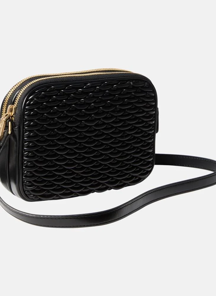 CALVIN KLEIN Pleated Double Zip Camerï»¿A Bag