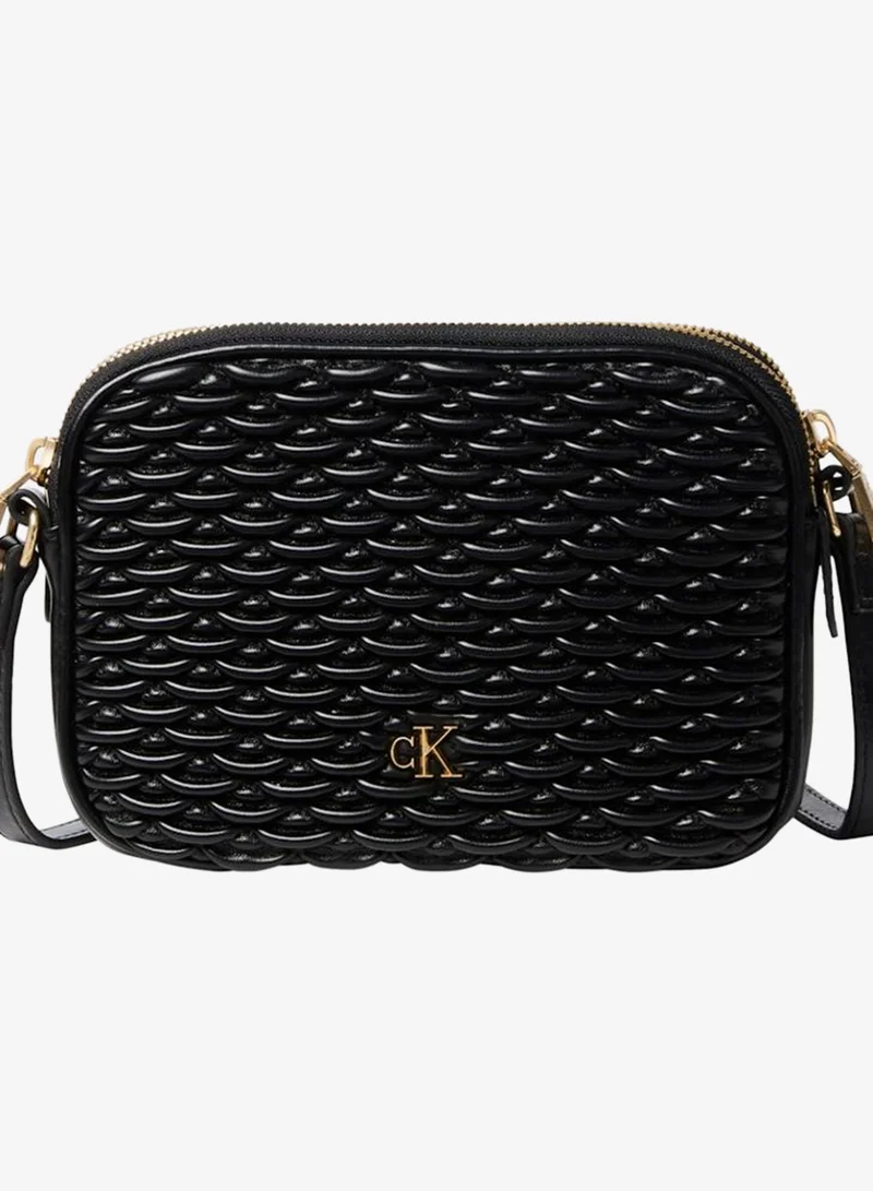 CALVIN KLEIN Pleated Double Zip Camera Bag
