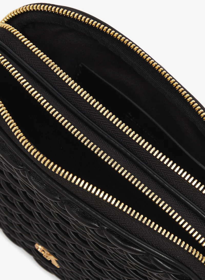 CALVIN KLEIN  Pleated Double Zip Camera Bag for Women | Best Price UAE