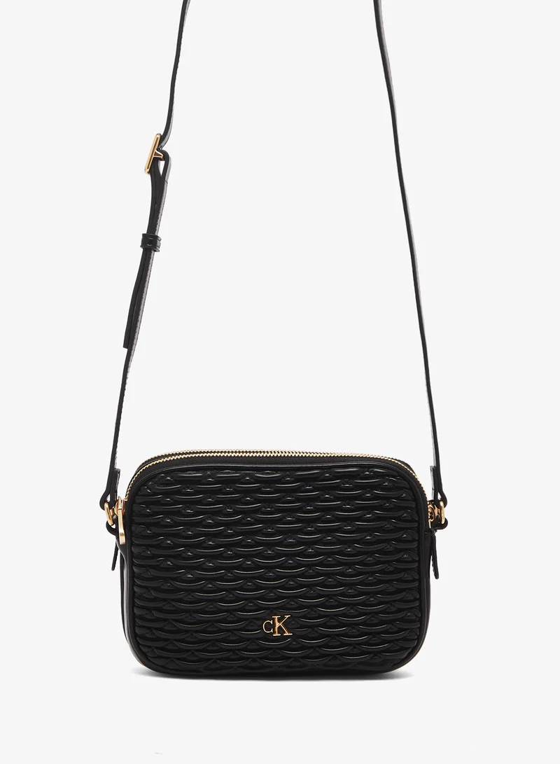 CALVIN KLEIN Pleated Double Zip Camera Bag