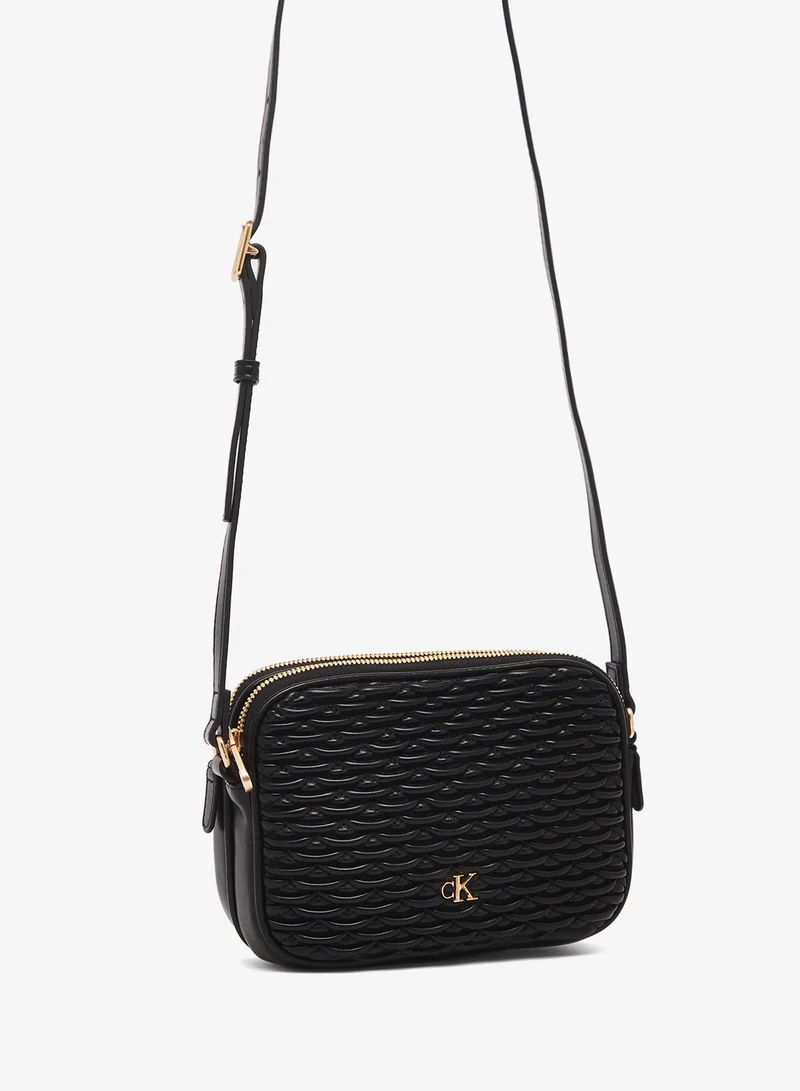 CALVIN KLEIN  Pleated Double Zip Camera Bag for Women | Best Price UAE