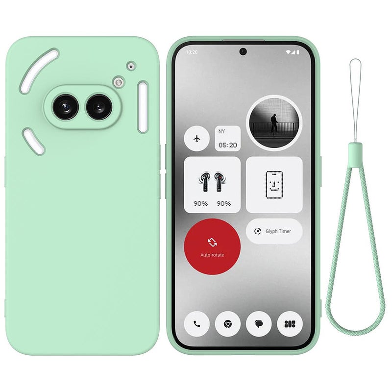 HuHa Protective Cover For Nothing Phone 2a Plus Solid Color Liquid Silicone Dropproof Full Coverage Phone Case(Green) - Image 1