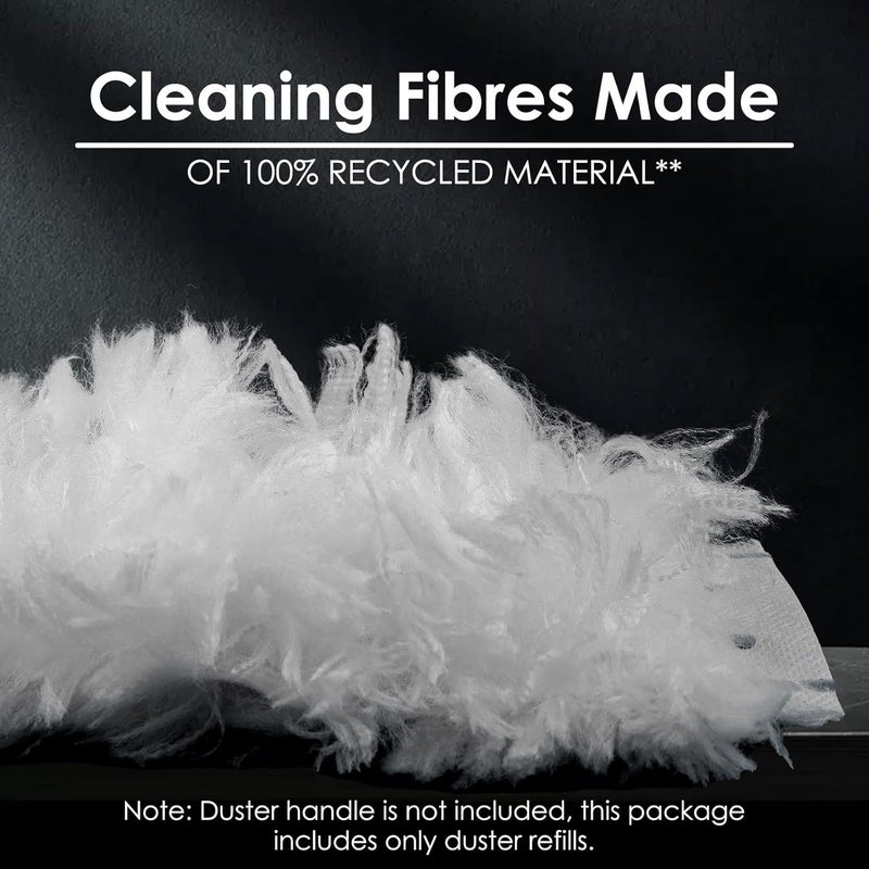 BRUVISH (15 Count) Disposable Duster Refills Compatible with O-Cedar Flex & Catch Dusters, Heavy Duty Dust Refills, Multi-Surface Duster Replacement Kit, Dust Removal Brush Heads, Soft microfibers - Image 2