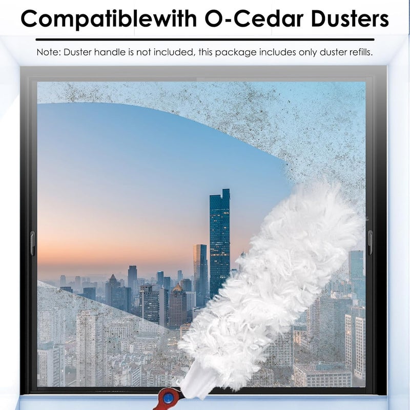 BRUVISH (15 Count) Disposable Duster Refills Compatible with O-Cedar Flex & Catch Dusters, Heavy Duty Dust Refills, Multi-Surface Duster Replacement Kit, Dust Removal Brush Heads, Soft microfibers - Image 3