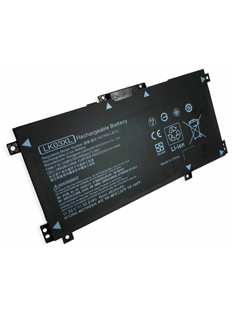 بطارية LK03XL لأجهزة HP Envy X360 17-AE 17M-AE 17T-AE 17-BW 17M-BW 17T-BW 17-CE 17M-CE 17T-CE 15-BP 15M-BP 15-BQ 15M-BQ 15-CN 15M-CN 15T-CN 15-CP 15M-CP L09281-855 916814-855 916368-421 - Image 2
