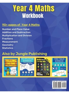 Year 4 Maths Workbook: Addition and Subtraction, Times Tables, Fractions,  - Image 1