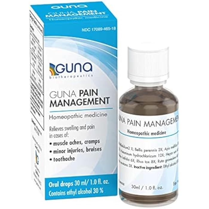 Guna Pain Management Relieves Muscle Pain, Muscle Soreness, Joint Pain, Swelling from Injuries & Bruises - 1 Ounce - Image 1