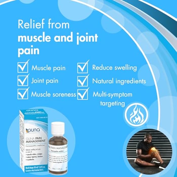 Guna Pain Management Relieves Muscle Pain, Muscle Soreness, Joint Pain, Swelling from Injuries & Bruises - 1 Ounce - Image 3