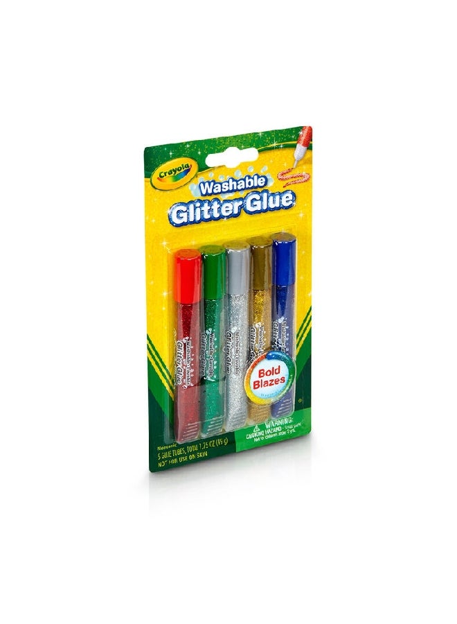 كرايولا أنابيب معجون لامع قابل للغسل متعددة الألوان مكونة من 5 قطع وبأبعاد 19.05 × 10.16 × 1.64 سم، CRA6935222014 - Image 2