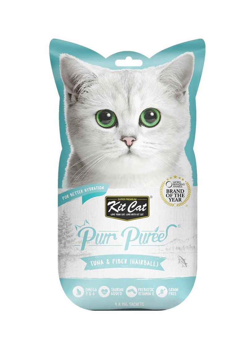 كيت كات 15 جرام من معجون هريس التونة وألياف شعر القطط للقطط - Image 1