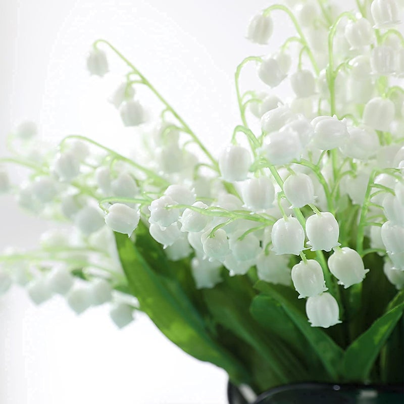 Tinsow 20 Pcs Artificial Lily of The Valley Faux Flowers Bell Orchid Wedding Bouquet  May Flower for Home Garden Wedding Party (20) - Image 3