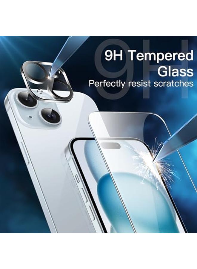 Jetech 5 In 1 Case For Iphone 15 Plus 6.7 Inch With 2 Pack Each Tempered Glass Screen Protector And Camera Lens Protector Non Yellowing Shockproof Bumper Phone Cover Clear - Image 5