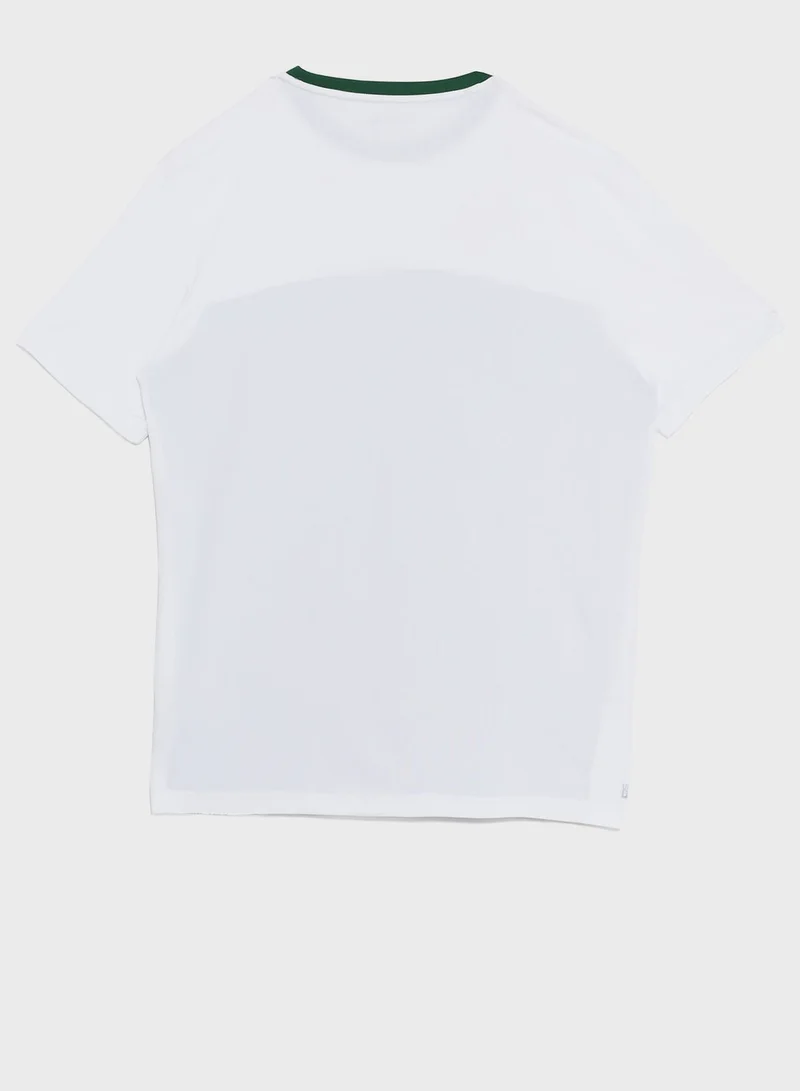 LACOSTE Color Block Crew Neck T-Shirt