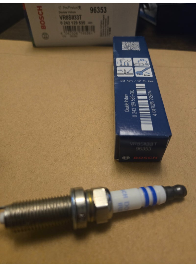 بوش شمعة احتراق بوش (BOSCH) مزدوجة الإيريديوم VR8SII33T / 96353 (0242129535) - قطعة واحدة / 90048-51223/90919-01280/90919-01281/90919-01289/90919-01291/90919-01297/90919-01298/90919-01299/90919-01301 - Image 4