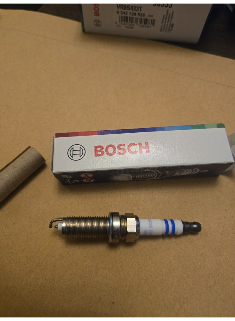 بوش شمعة احتراق بوش (BOSCH) مزدوجة الإيريديوم VR8SII33T / 96353 (0242129535) - قطعة واحدة / 90048-51223/90919-01280/90919-01281/90919-01289/90919-01291/90919-01297/90919-01298/90919-01299/90919-01301 - Image 1