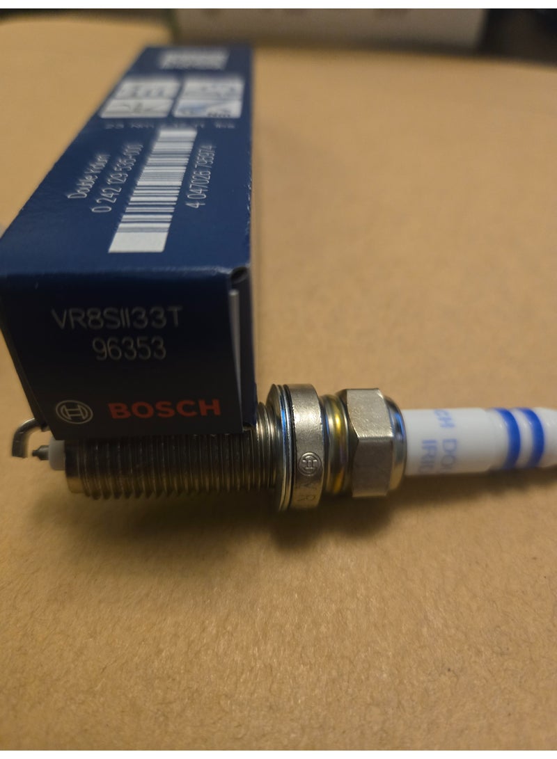 بوش شمعة احتراق بوش (BOSCH) مزدوجة الإيريديوم VR8SII33T / 96353 (0242129535) - قطعة واحدة / 90048-51223/90919-01280/90919-01281/90919-01289/90919-01291/90919-01297/90919-01298/90919-01299/90919-01301 - Image 3
