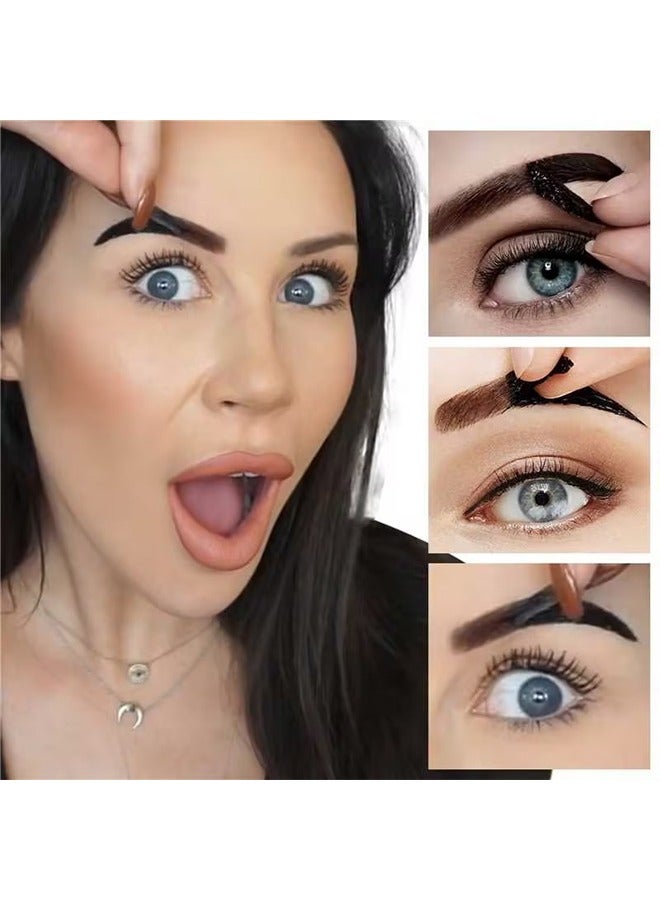 سمايل تاتو بورد تينت سهل التقشير - جل الحواجب مع فرشاة الماسكارا وثلاثة أشكال للحواجب مقاومة للماء للعرق لمدة 3 أيام طويلة الأمد تقشر الوشم جل الحاجب رمادي غامق # 01 - Image 3