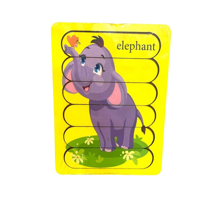 Strip Puzzle Elephant Shape, Multicolor - R7-3-I - Image 3