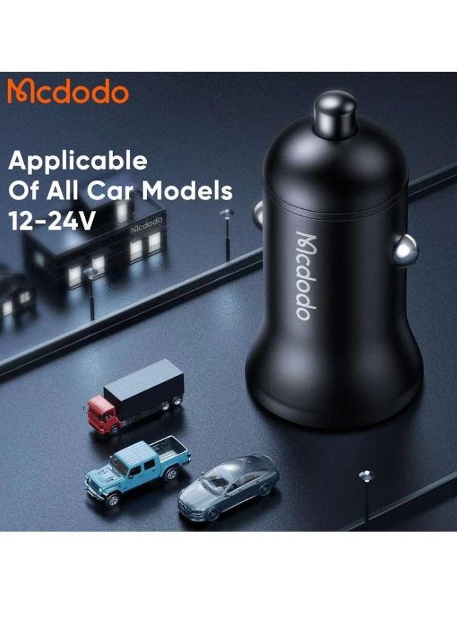مكدودو CC-2680 - شاحن سيارة 45 واط USB-A و USB-C - أسود - Image 3