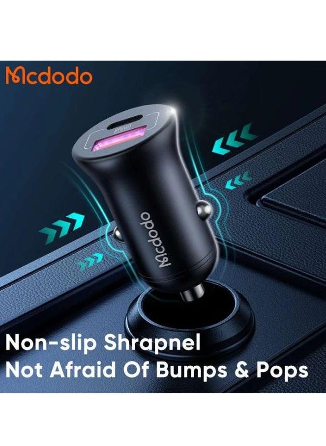 مكدودو CC-2680 - شاحن سيارة 45 واط USB-A و USB-C - أسود - Image 4