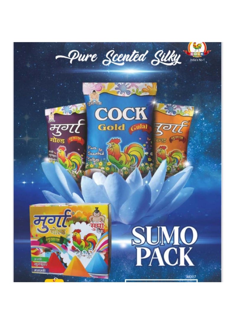 Cock Brand Herbal Gulal Sumo Pack for holi Dark Green  - Image 2