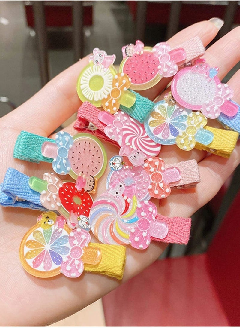 SOLARAE Hair Clips, Bow Crocodile Clip Hair Accessories, Lollipop Fruit Hair Clips for Girls - Image 4