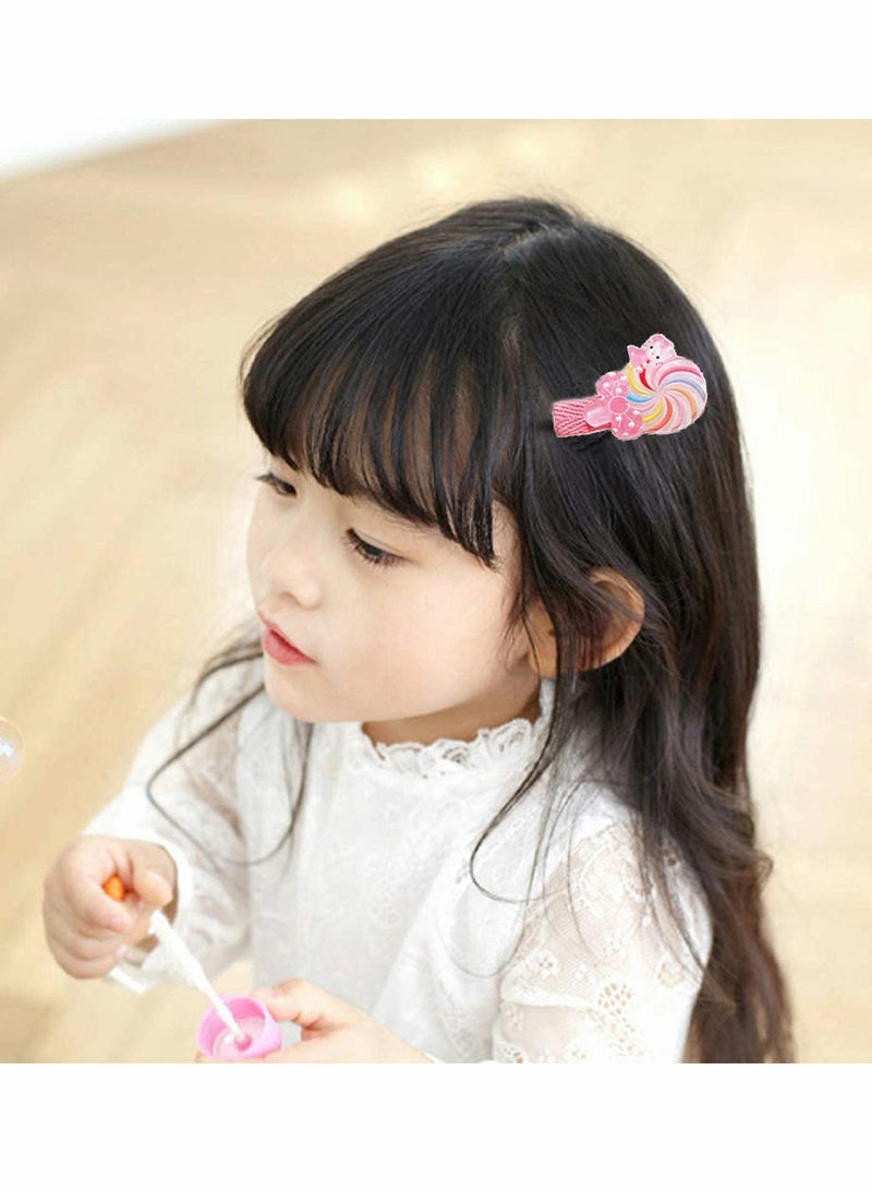 SOLARAE Hair Clips, Bow Crocodile Clip Hair Accessories, Lollipop Fruit Hair Clips for Girls - Image 2
