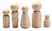 Hygloss Wood Peg Dolls Craft Paintable Birchwood Doll People Assorted Family 40 Pieces - Image 3