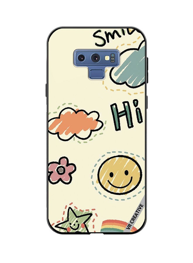 VR CREATIVE Protective Case Cover For Samsung Galaxy Note 9 Smile Design Multicolour - Image 1