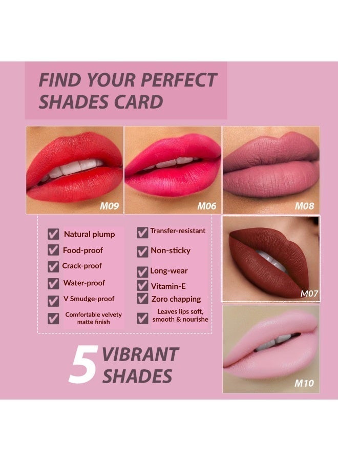 IDA Beauty Velvet Vow Matte Liquid Lipstick | Long-Lasting, Smudge-Proof, Moisturizing Formula | Bold, Matte Finish (M08) - Image 5