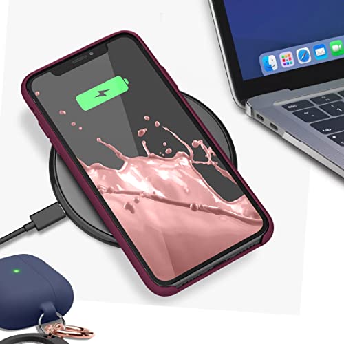 VONZEE Liquid Silicone Soft Back Cover for iPhone Xr Case, Shockproof Slim Camera & Full Body Protection Non Yellowing Cover with Microfiber Lining & Logo Cut (6.1 Inch) -Wine Red - Image 5