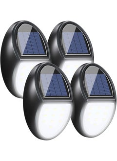General 4 Pack Solar Deck Lights Outdoor, LED Solar Step Lights, Waterproof Lamps Wall Fence Backyard Lights for Deck, Porch, Patio, Pool, Stairs, Yard, Garden Pathway, Step and Fences  - Image 1