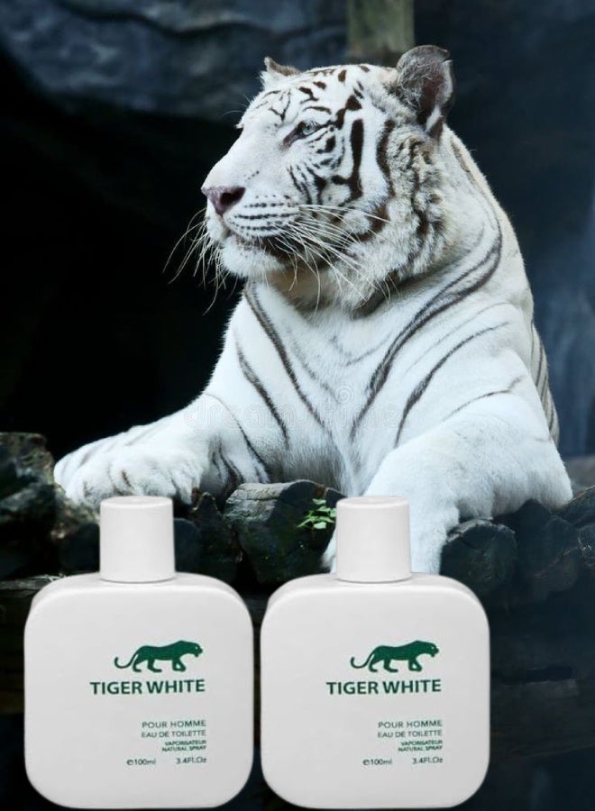 TRI 2 Pieces Tiger White Perfume 100ML - Image 1