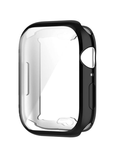 ELMO3EZZ Soft TPU Scratches Resistant Full Screen Coverage Screen Protector for Apple Watch Series 7/45mm (Black)