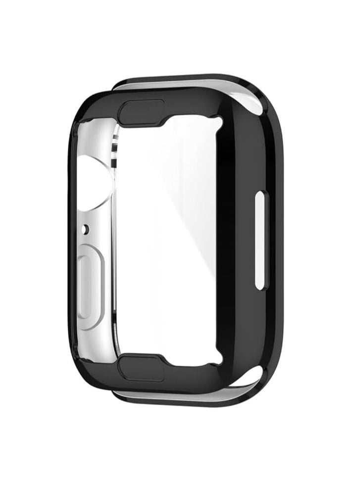 ELMO3EZZ Soft TPU Scratches Resistant Full Screen Coverage Screen Protector for Apple Watch Series 7/45mm (Black)