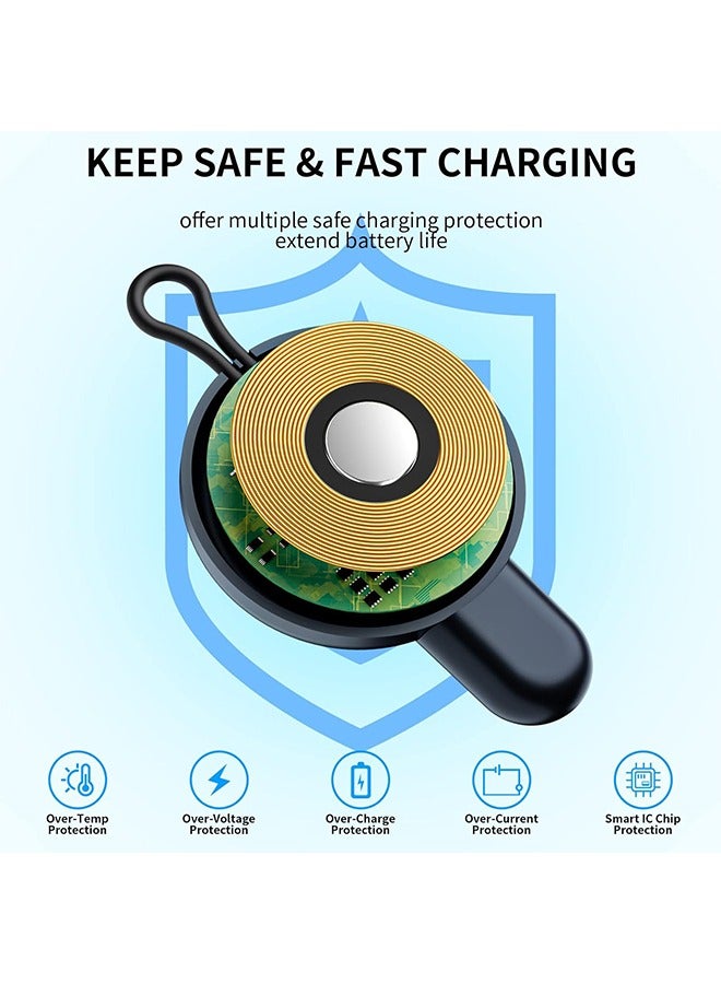 USB-C  Protable Charger for Apple Watch, Portable Wireless Magnetic Fast Charging Compatible with Apple iWatch Ultra/Series 8/7/6/5/4/3/SE Travel Pod Charger, Cordless Travel Charger Keychain - Image 5