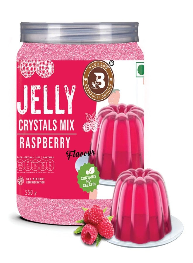 Brew Lab Jelly Crystal Mix For Making Jelly - Raspberry Flavor | Easy To Make | No Gelatin 250 g - Image 1