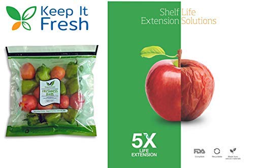KEEP IT FRESH Zip Lock Bags, Re-Sealable Zipper for extending shelf life of Fruits, Vegetables | Refrigerator bags | Usable up to 3 Months (Pack of 1 (10 Pices)) - Image 2