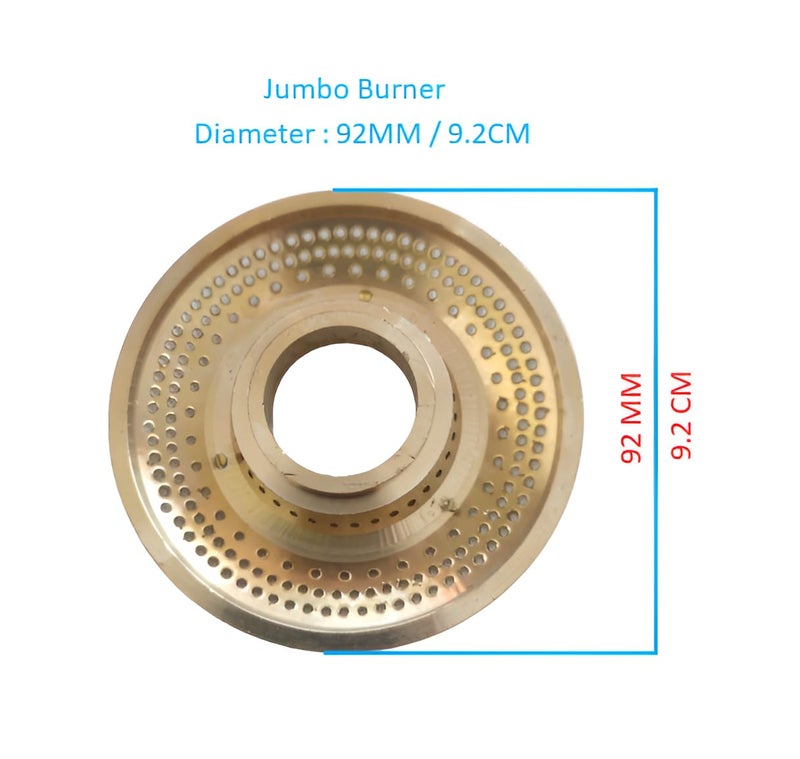 POOJAY Gas Stove Glass Top Burner Set 1 Jumbo 1 Medium 1 Small - Image 3