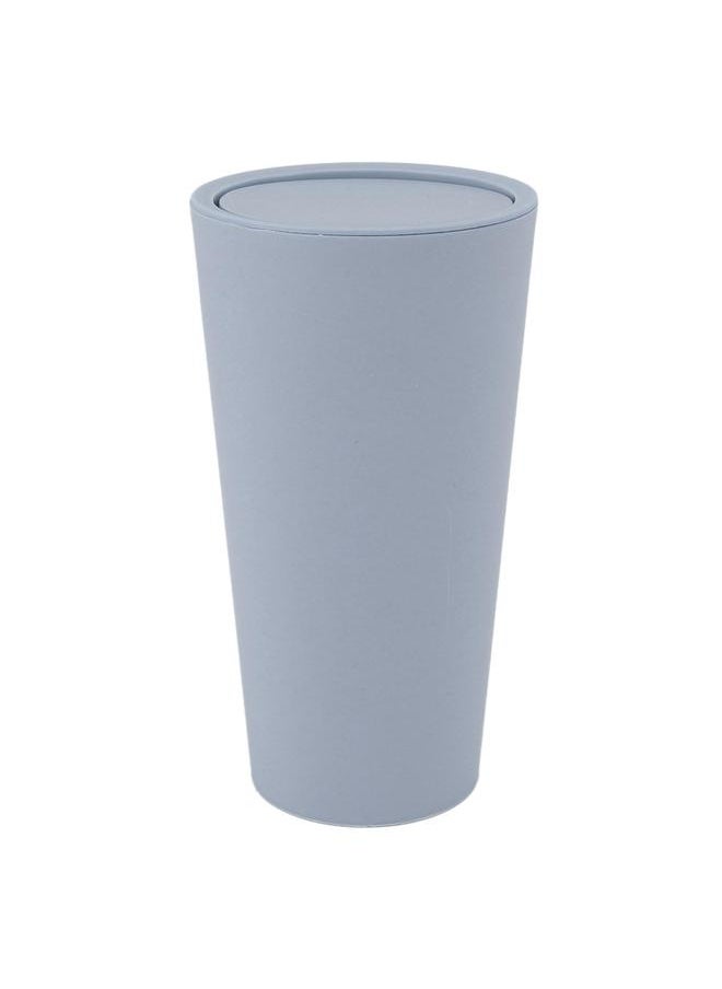 Thoraya - Desktop Trash Can with Rotate Lid Mini Garbage Can ABS Minimalist Desktop Waste Basket for Office Bedroom Home Light Blue - Image 1