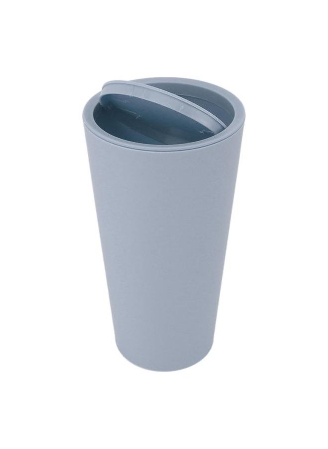 Thoraya - Desktop Trash Can with Rotate Lid Mini Garbage Can ABS Minimalist Desktop Waste Basket for Office Bedroom Home Light Blue - Image 1