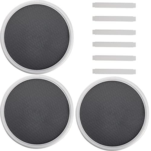 Yesland 3 Tier Lazy Susan Turntable - 12'' Round Tiered Rotating Kitchen Spice Organizer and Non-Skid Organization Storage Container - Tiered Tray for Fruit, Snacks, Cosmetic, Pantry, Bathroom(Grey) - Image 2